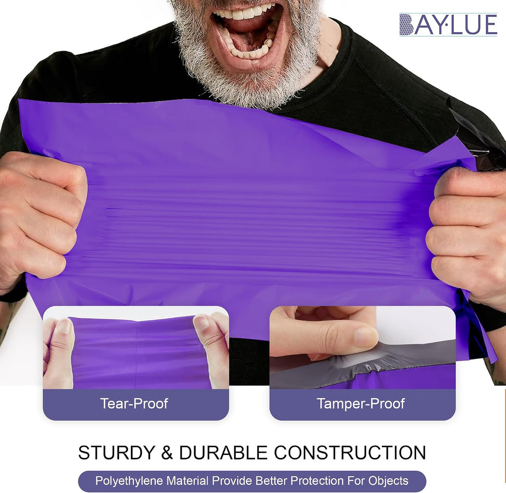 Purple Poly Mailers 14.5x19, Shipping & Mailing Bags, 500 Pack Bulk