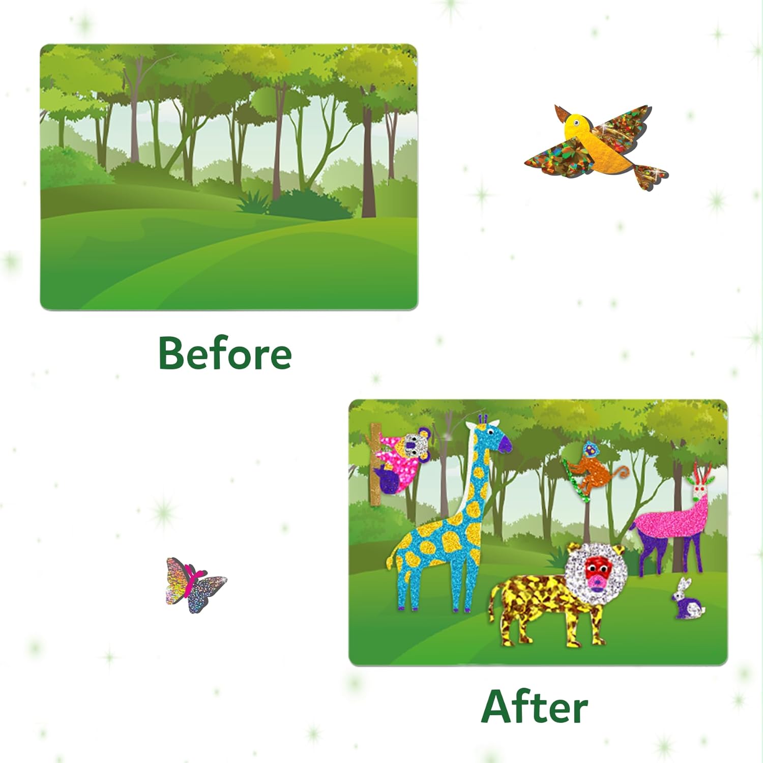 Foil Fun - Animals, No Mess Art for Kids, Travel Toys, Craft Kits, DIY Creative Activity, Screen-Free Entertainment