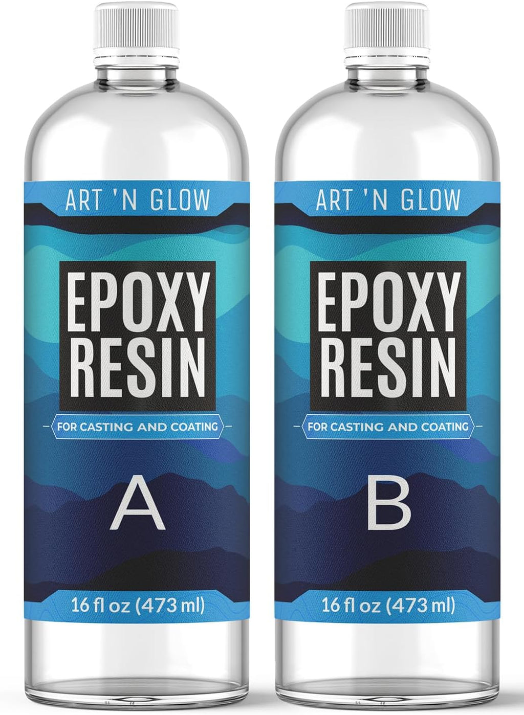 Crystal Clear Epoxy Resin Kit 32oz - Food Safe, UV Resistant, Bubble Free | Casting & coating epoxy resin for