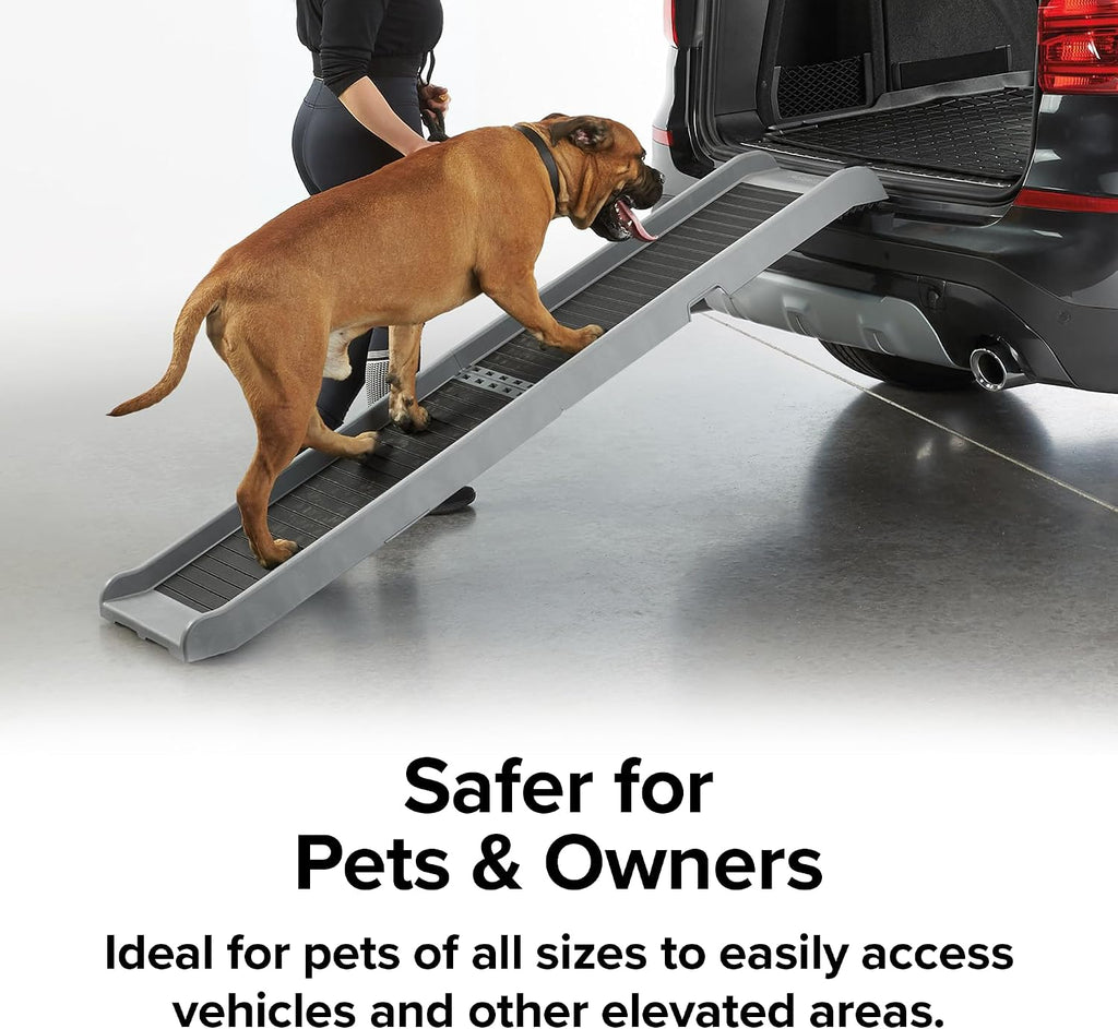 PetRamp - Non-Slip, Portable Dog Ramp for Large Dogs to 300 Pounds, 67" x 15" - Traction Grip Ramp, Easy Access for