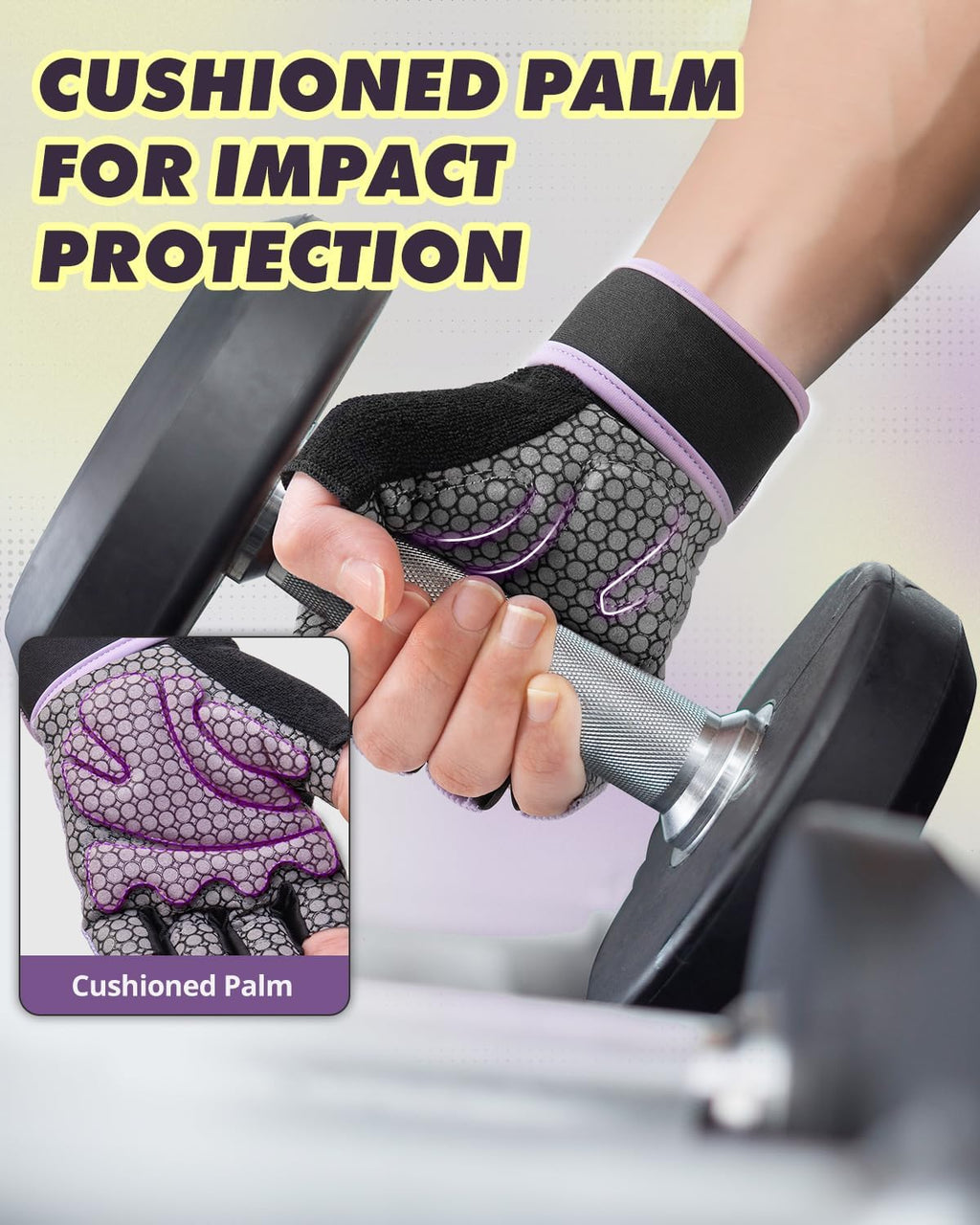 Weight Lifting Gloves for Women & Men, Wrist Support & Padded Palm | Gym Gloves with Silicone Grip, Breathable