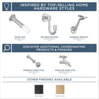 Bar 3 in. (76 mm) Handrail Bracket in Matte Nickel (4-Pack), B47249D-MN-C