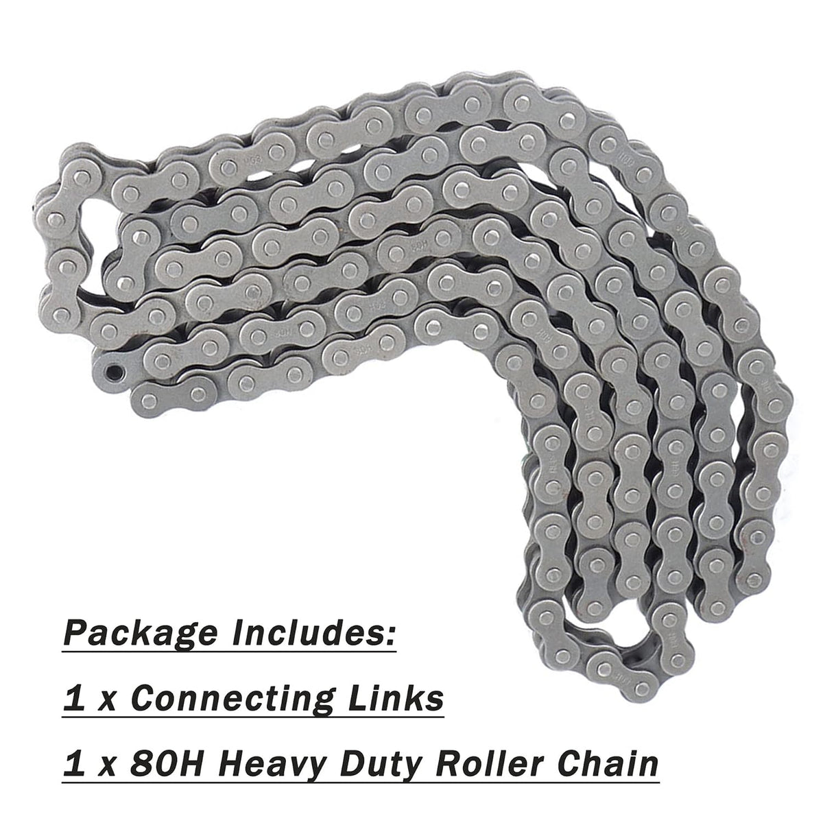 kimllier 80H Roller Chain 10 Feet with 1 Connecting Links