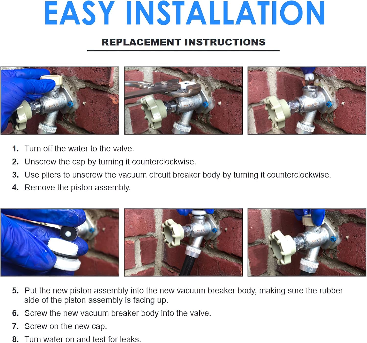 VACVBKX1B Vacuum Breaker Replacement Kit, Anti Siphon Valve Repair Kit | ASSE 1019-A Vacuum Breaker Replacement Kit