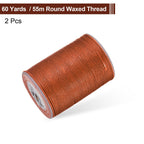 Round Leather Sewing Waxed Thread Polyester Wax String, Burnt Orange