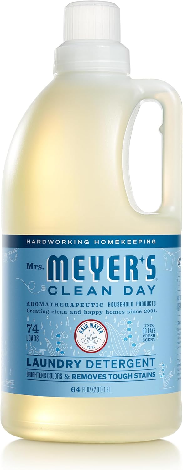 CLEAN DAY Laundry Detergent, Rain Water Scent, 64 Ounce Bottle
