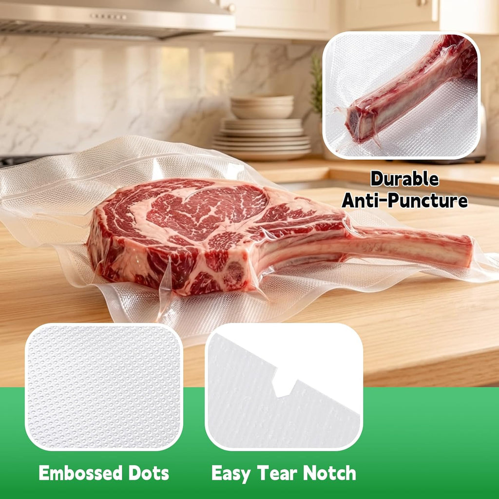 Vacuum Seal Bags For Food Compatible With Foodsaver Bags Rolls, 11 Inch