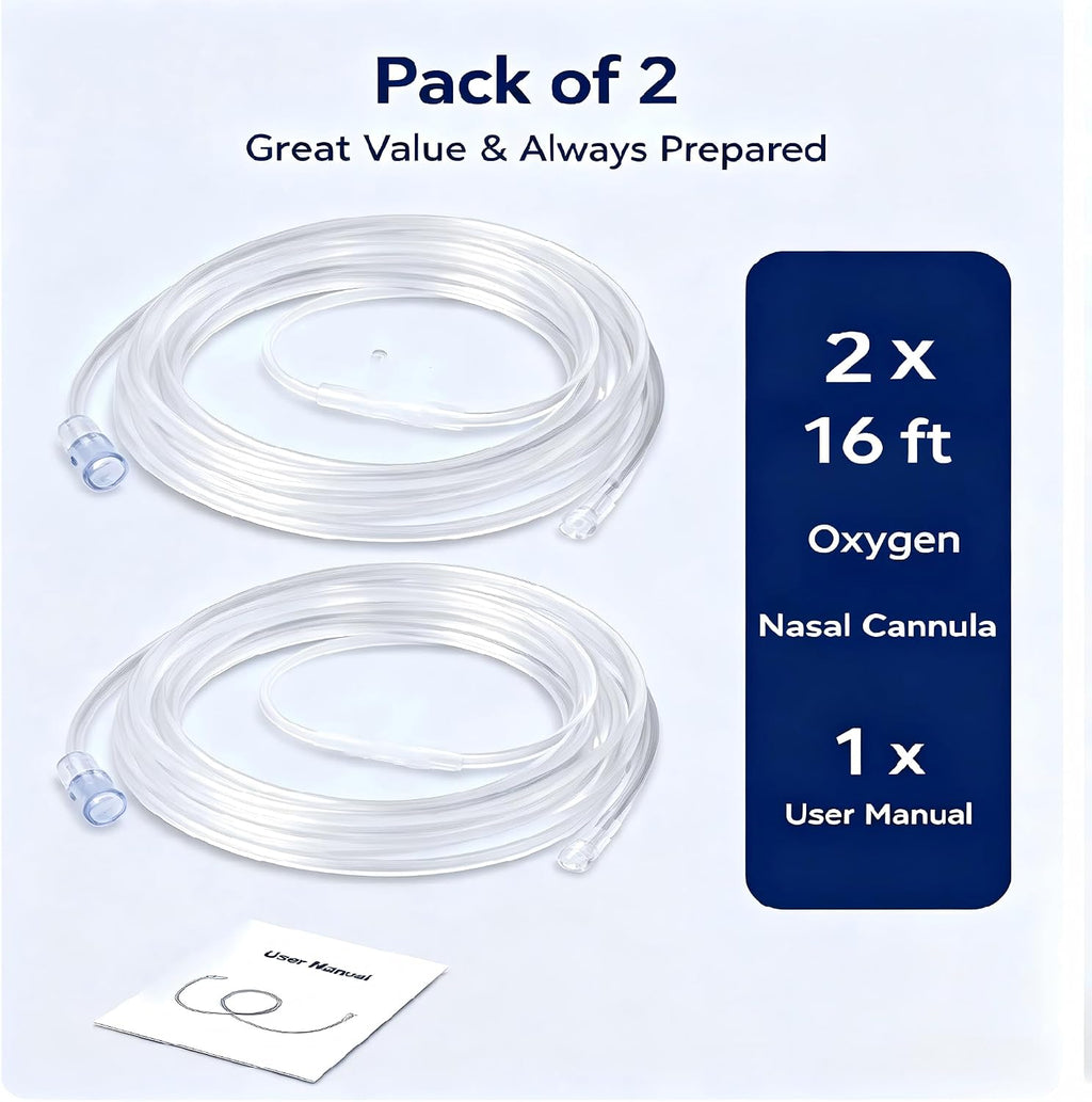 Nasal Cannula for Oxygen Concentrator, 16ft Oxygen Tubing Reusable Soft