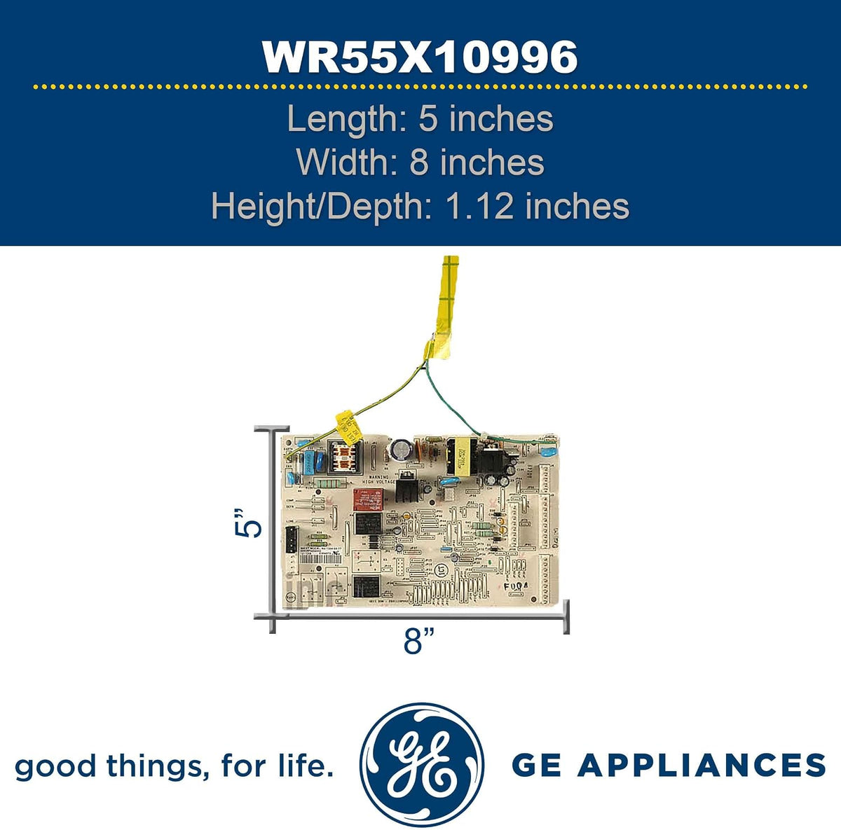 GE WR55X10996 Genuine OEM Main Control Board Assembly for GE Refrigerators