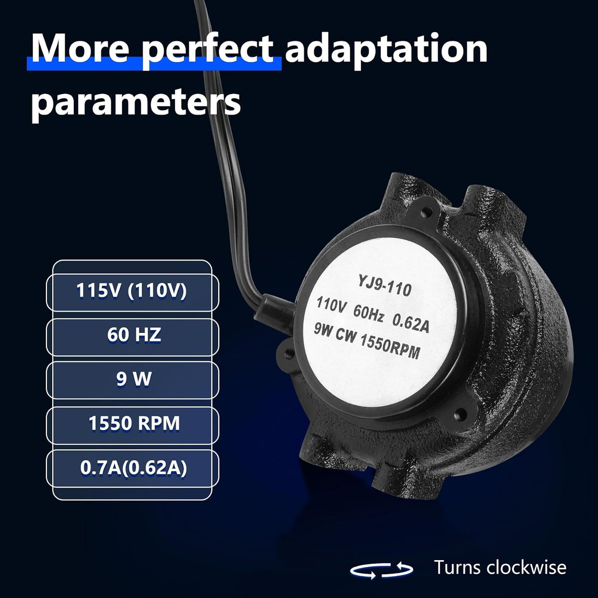 SP-B9HS16 Condenser Fan Motors, 800402 Motor, 9 W Condenser Motor