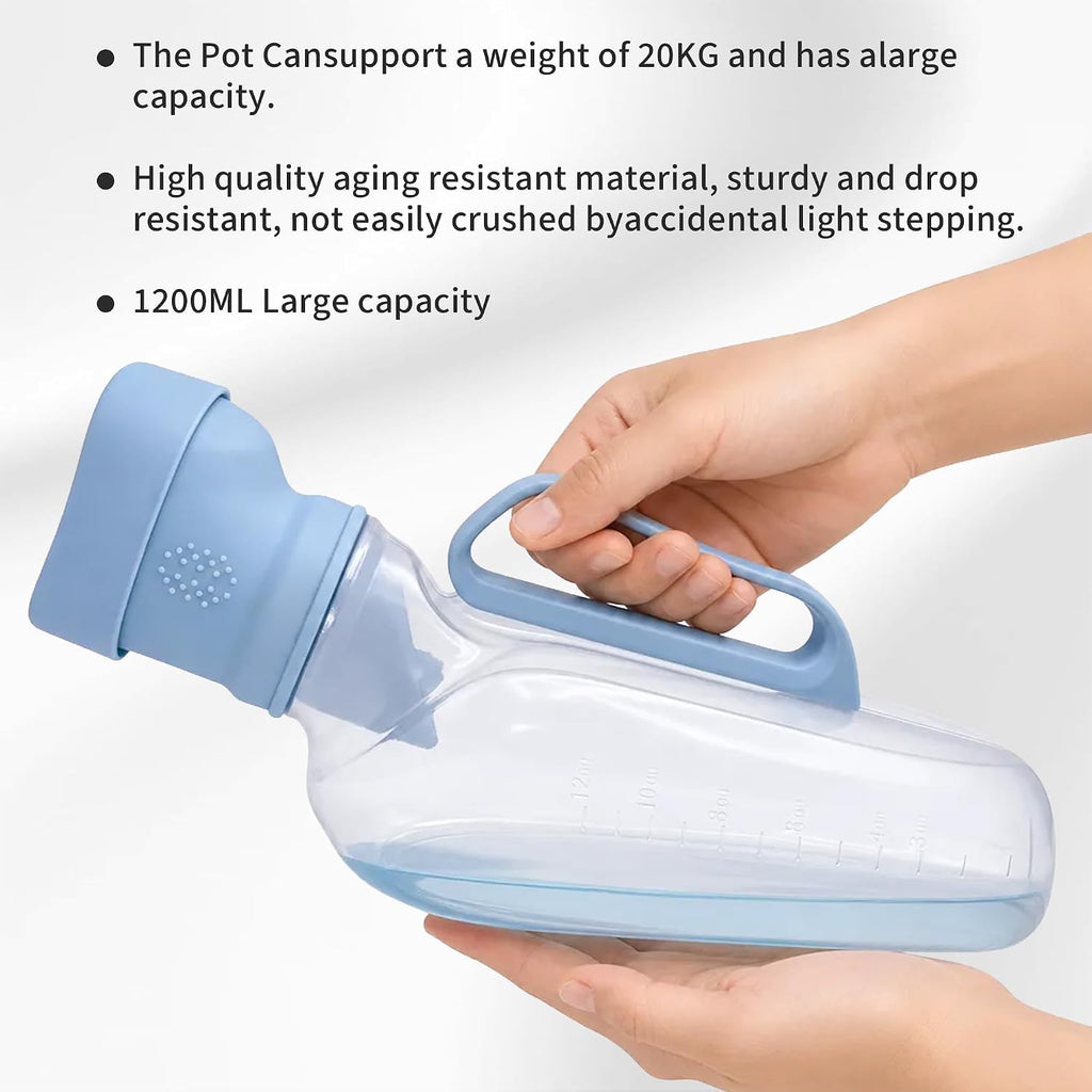 Portable Urinals for Men, 40 fl oz, Soft Silicone Opening