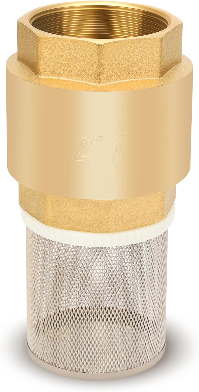2" NPT Foot Valve with Filter, Brass, Heavy Duty, Female Thread, DN50