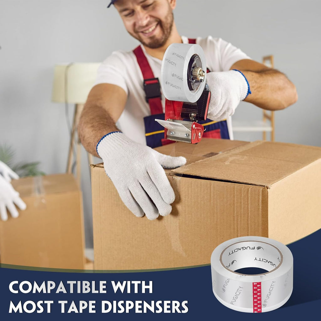 Clear Packing Tape Refills (6 Rolls),Heavy Duty Packaging Tape for Moving Supplies,2.7 Mil Thick Shipping Tape, 1.88