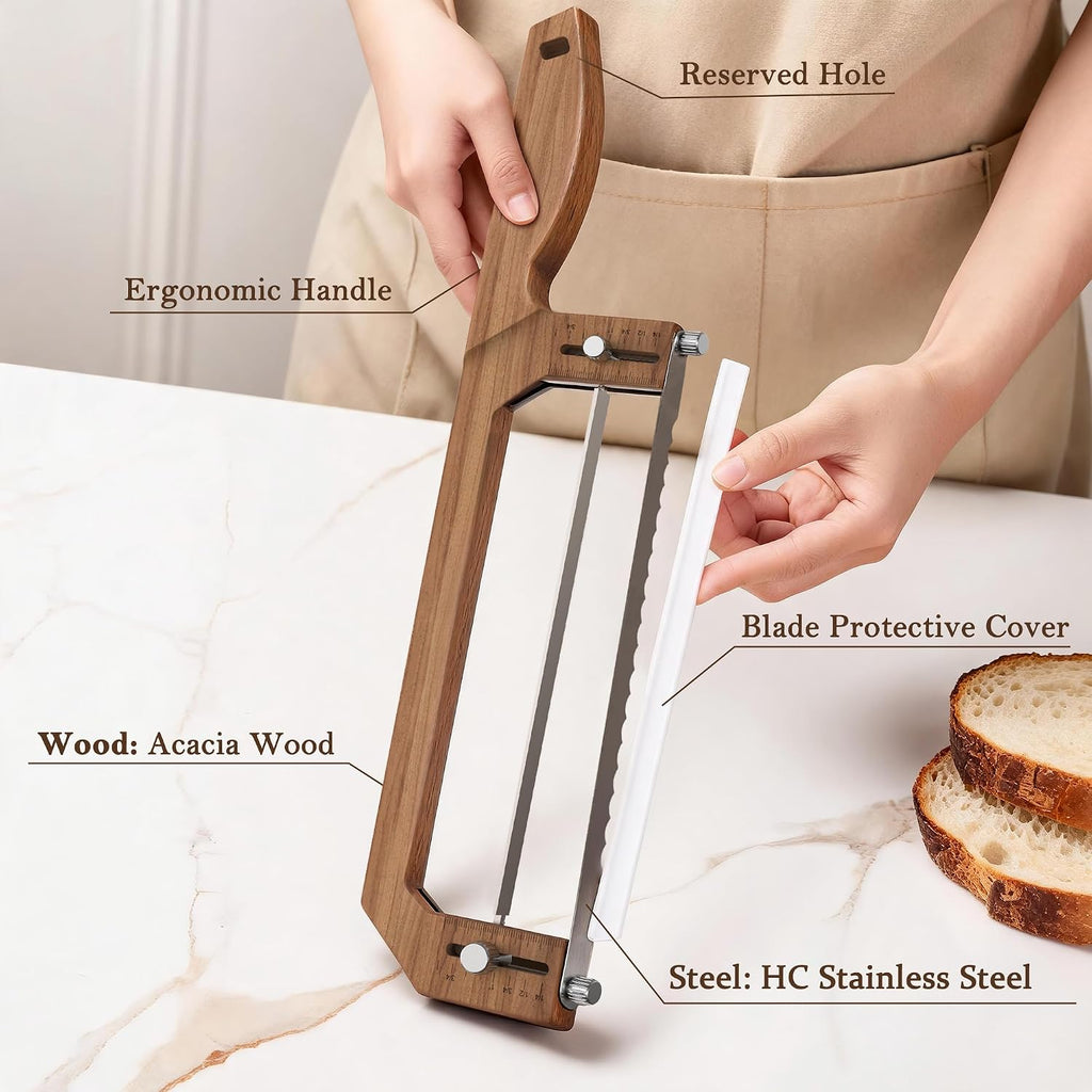 10 inch Sourdough Bread Slicer,Rigid Serrated Blade Bread Knife
