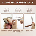 Straight Razor for Men, Edge Single Blade Shavette Shaving