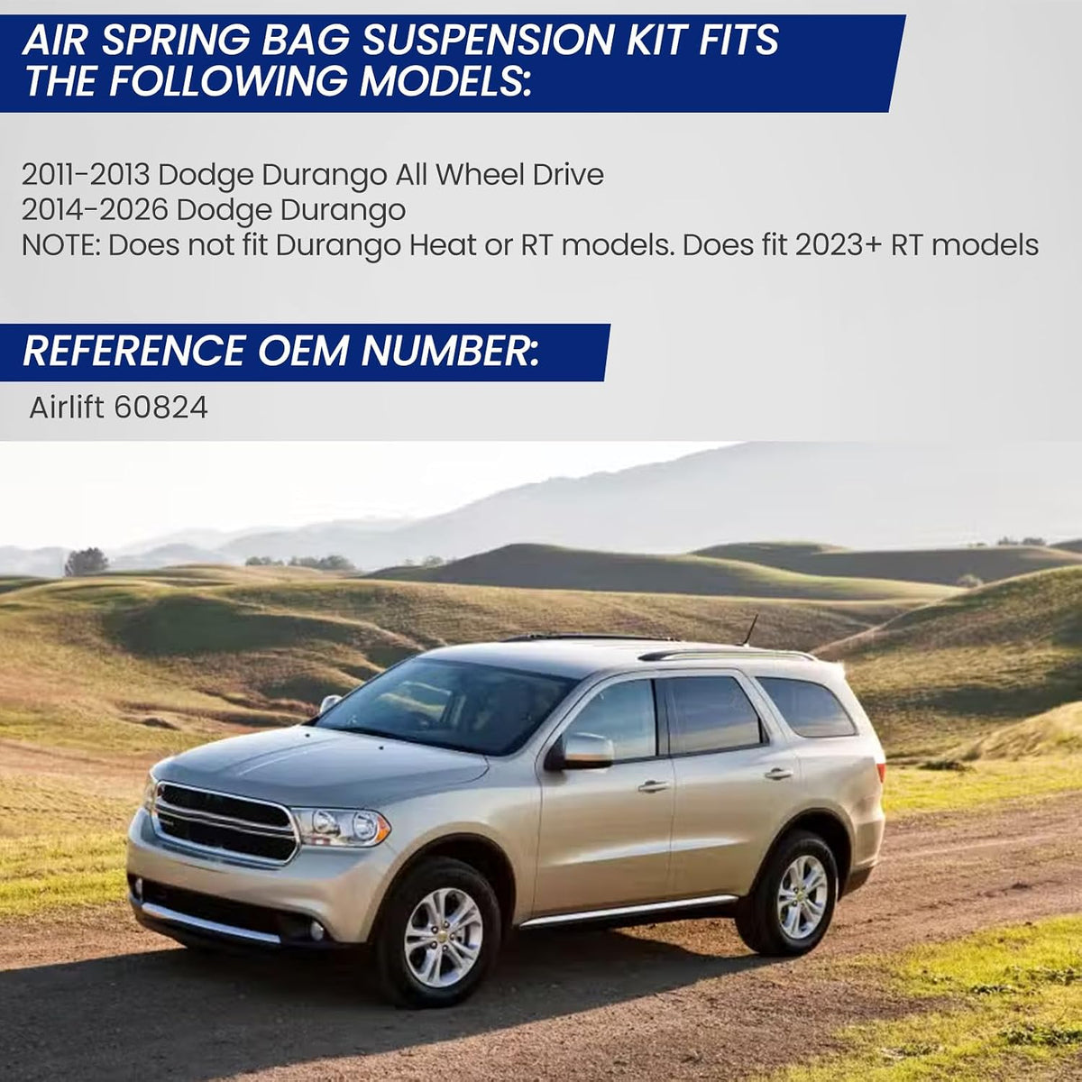 Rear Air Spring Bag Suspension Kits for Dodge Durango