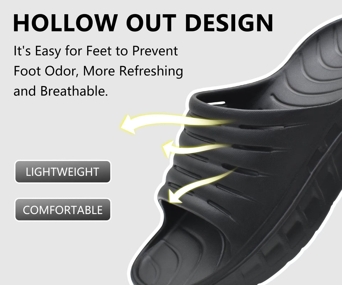 Mens Sport Recovery Sandals Arch Support Plantar Fasciitis Slides