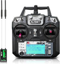 FS-i6X 10 Ch Transmitter, 2.4GHz RC Controller with FS-iA6B Receiver for Drone Multirotor Airplane Helicopter Car