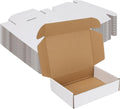 8x6x2 Inches Small Shipping Boxes Pack of 50, White Corrugated Cardboard Mailer Boxes for Packaging Small Business