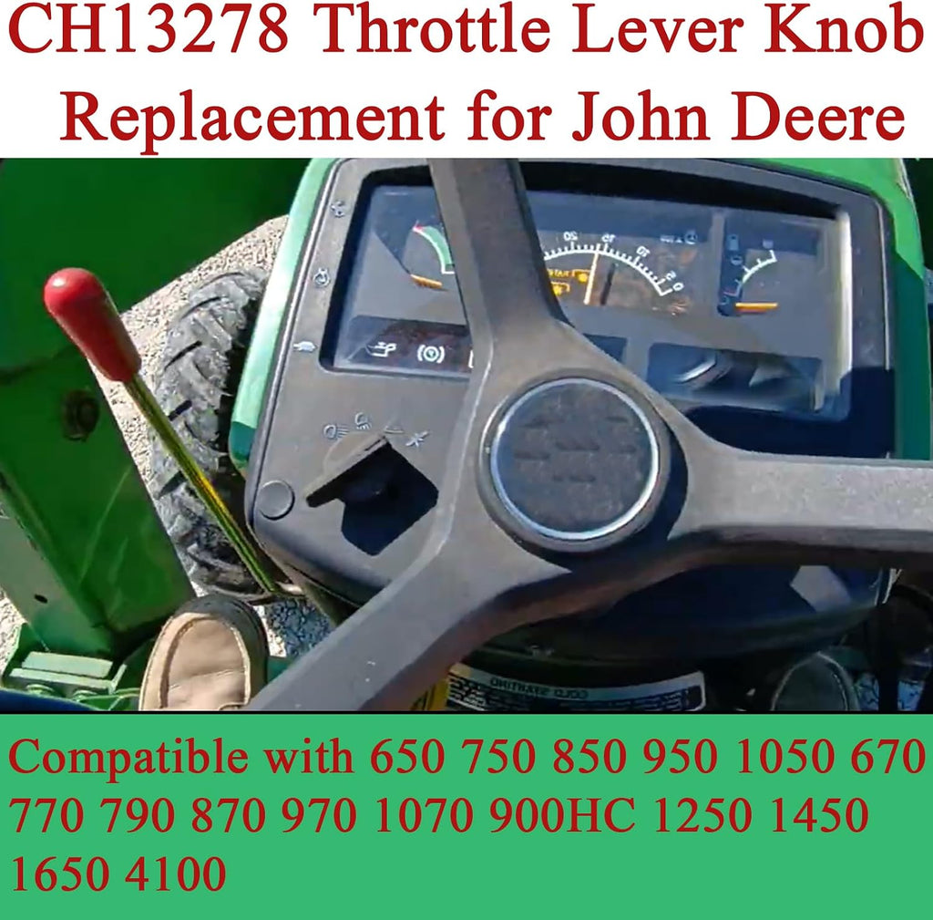 CH13278 Throttle Lever Knob for John Deere Compact Utility Tractors 650 750 850 950 1050 670 770 790 870 970 1070