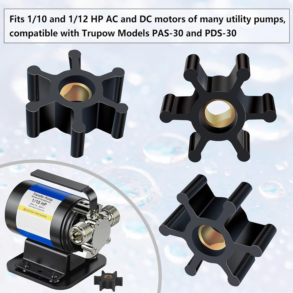 5 Pack Utility Pump Impeller Compatible with Trupow PAS-30 and PDS-30