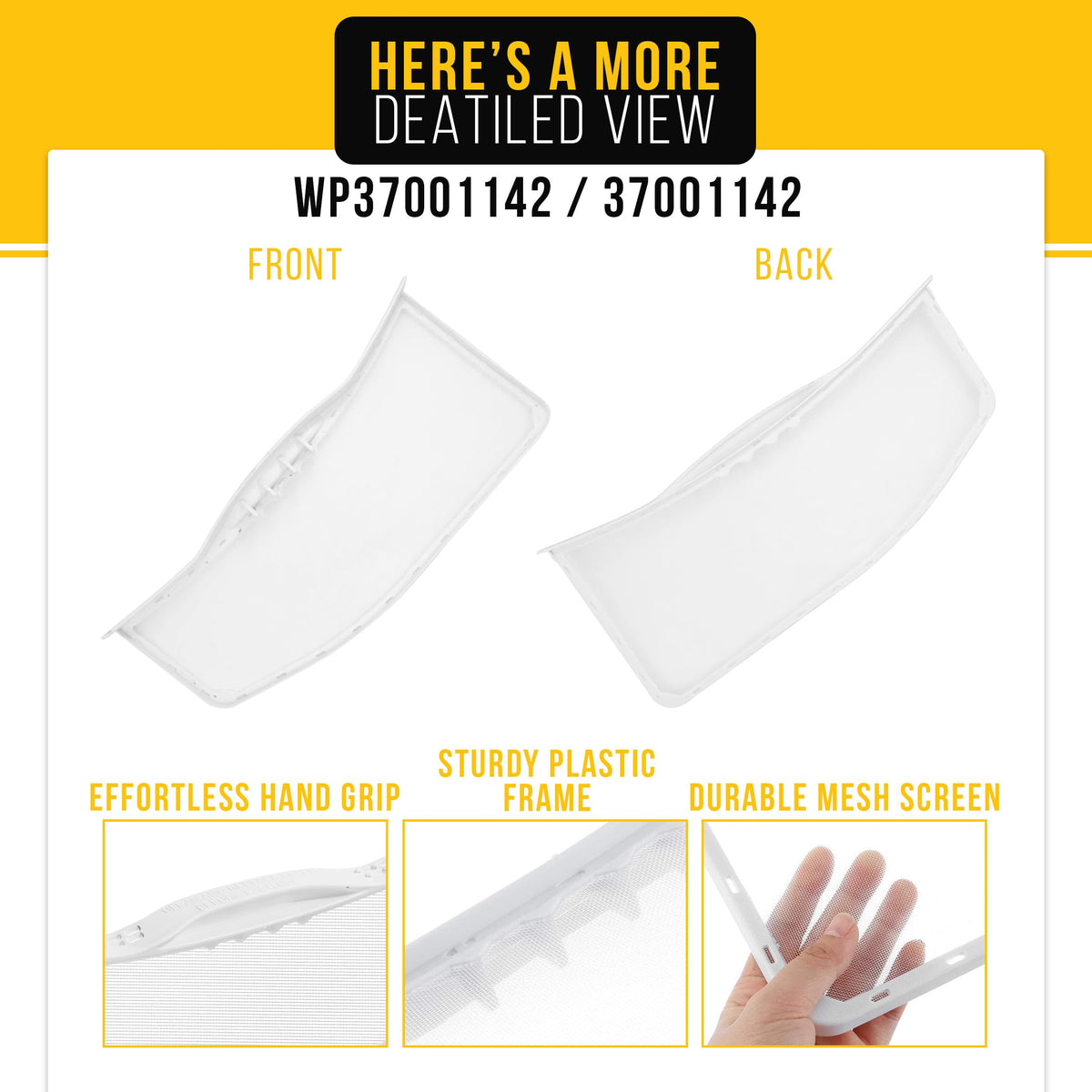 Dryer Lint Filter Screen for Speed Queen LES19AW
