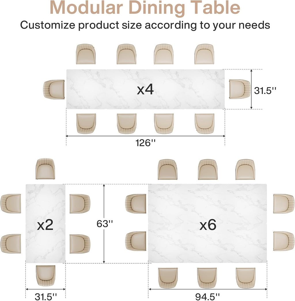 Square Commercial Dining Table, 31.5", White & Gold