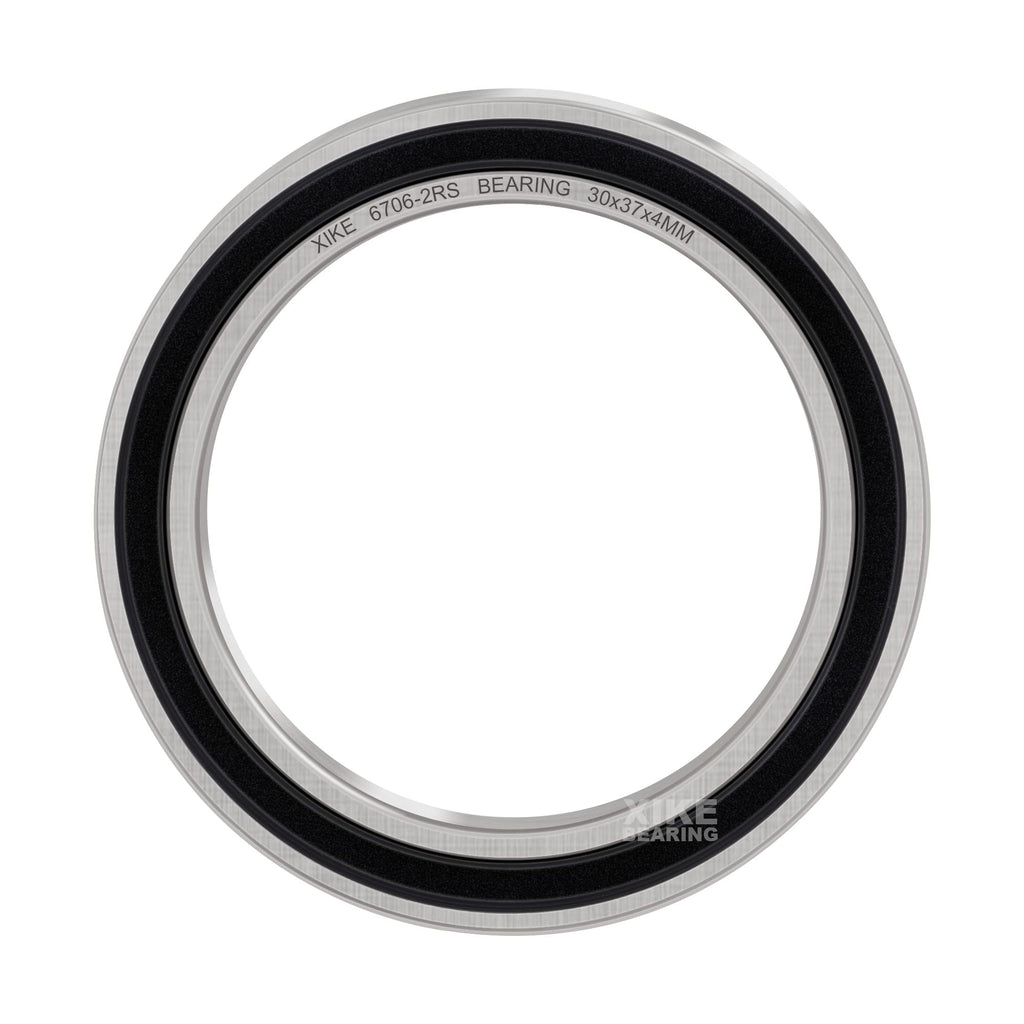 XIKE 10 Pcs 6706-2RS Bearings 30x37x4mm, Double Rubber Seals.