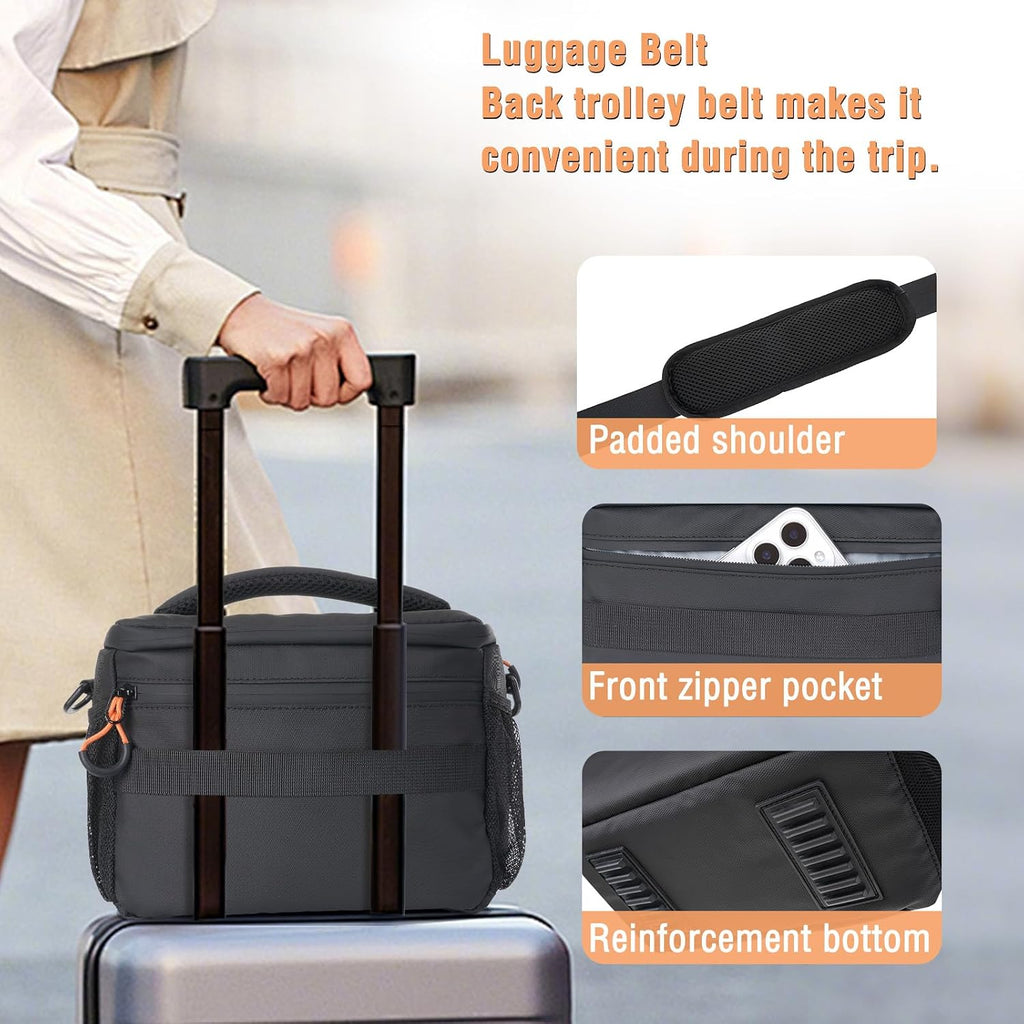 Small Camera Bag for Photographers, Camera Shoulder Bags, Black | DSLR/SLR/Mirrorless Cameras,Waterproof Crossbody
