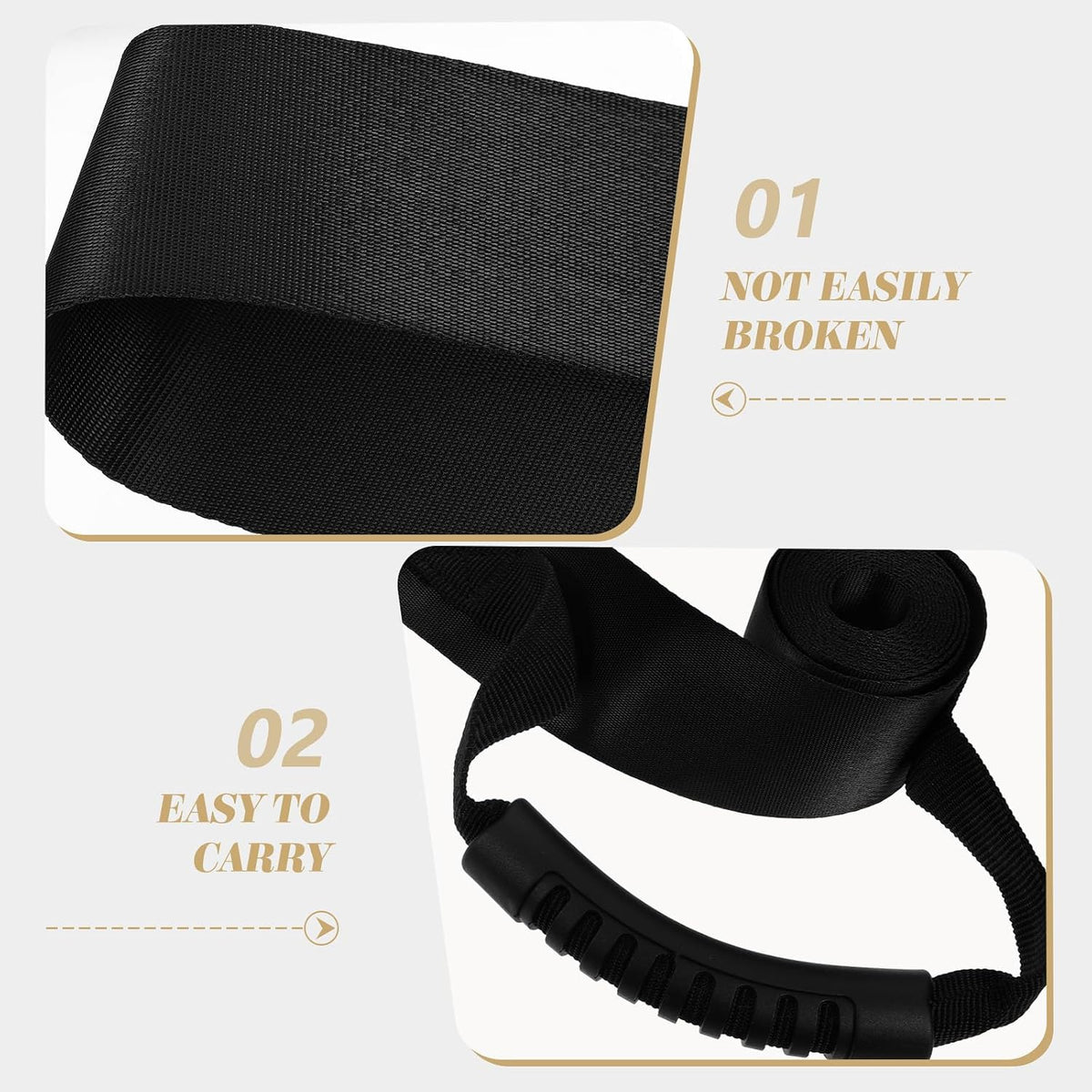 Handle Moving Strap Nylon Plastic Black for Easy Transport