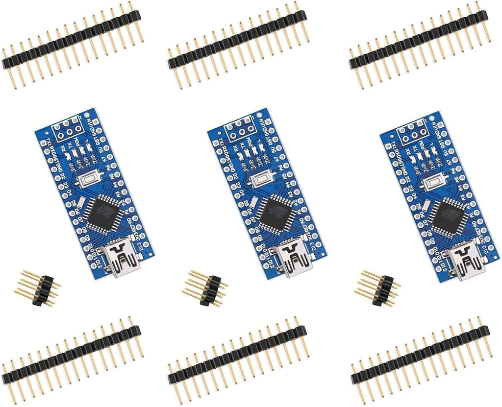 ELEGOO Nano Boards V3.0, ATmega328P CH340, 3-Pack, Compatible with Arduino