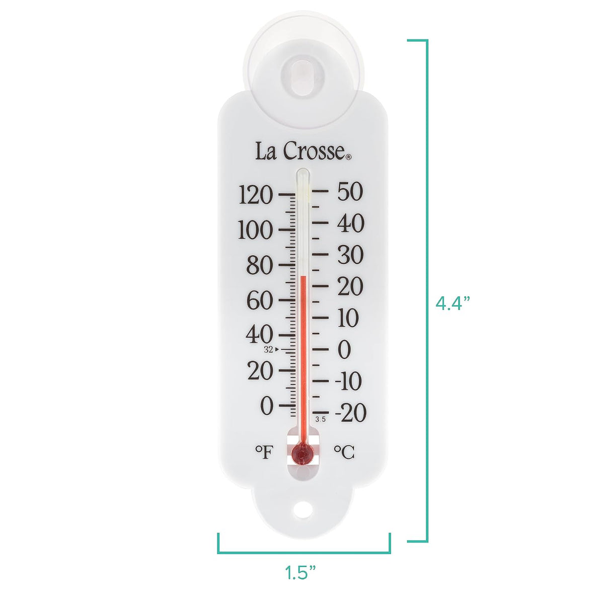 La Crosse 204-111 4.40-inch Small Tube Analog Thermometer