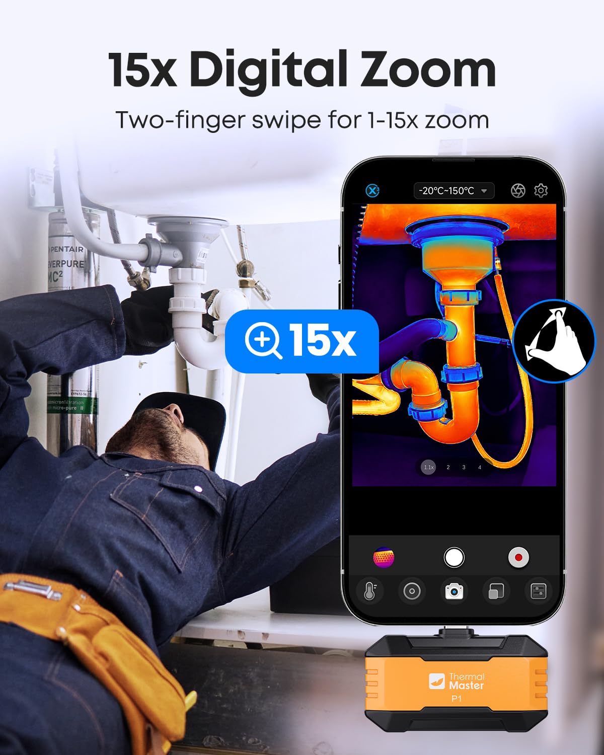 Thermal Master P1 Thermal Camera for USB-C iOS/Android 320x240 Resolution