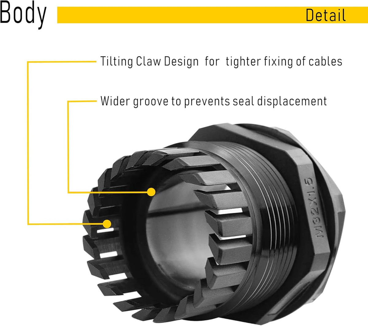 Cable Gland PG7 10 Packs IP68 Waterproof Nylon Cable Connectors with Locknut and Gaskets - Suitable for 3mm - 6.5mm Cables
