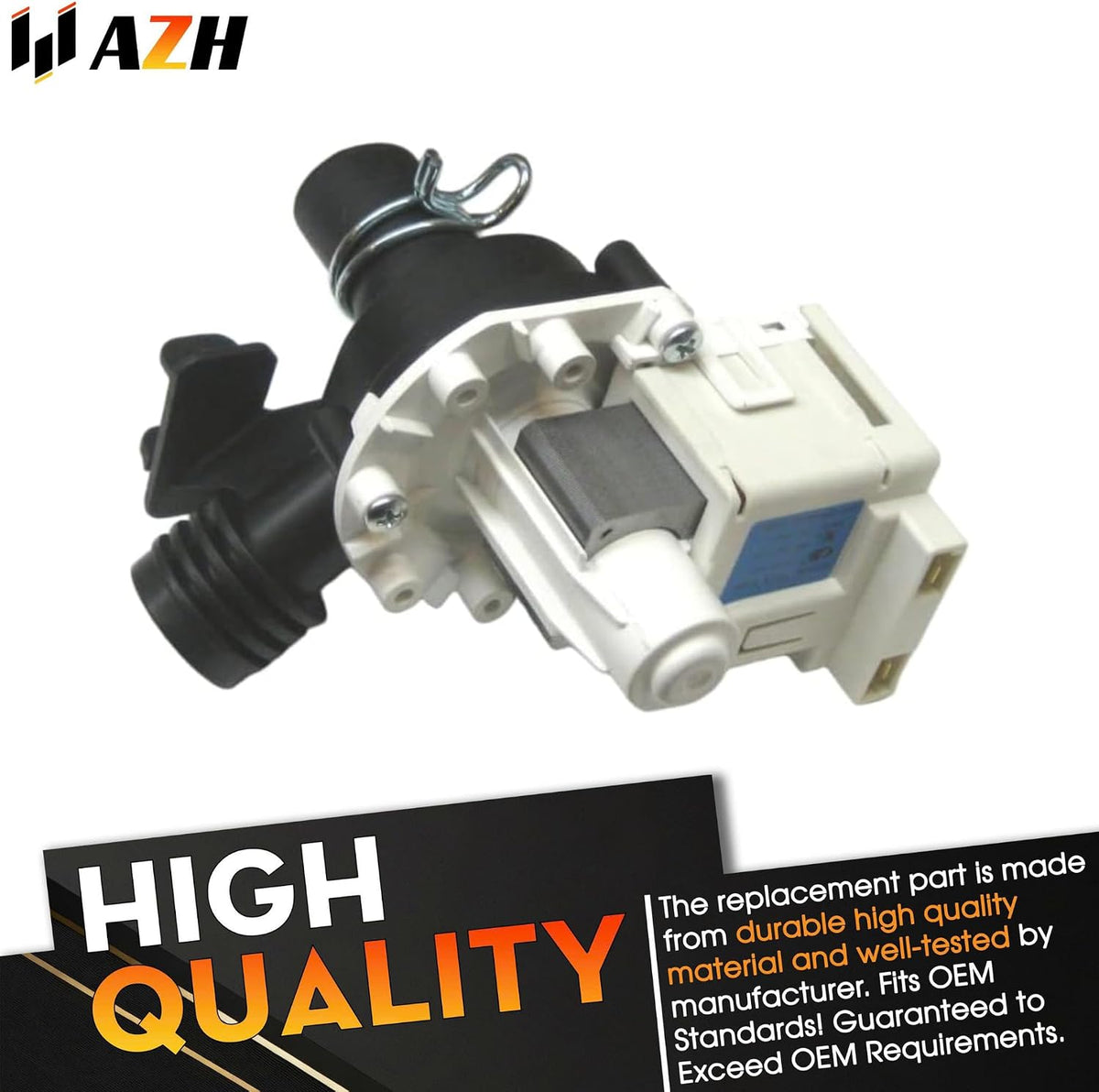 Drain Pump Replacement For Frigidaire FDB2810LDB0 FDB2810LDC0 FDB2810LDC1 FDB2810LDC2 FDB2810LDQ0 FDB2810LDS0 FDB2830CEB0 FDB2830CEB1 FDB2830CEB2 FDB2830CEC0 FDB2830CEC1 FDB2830CEC2 Dishwasher