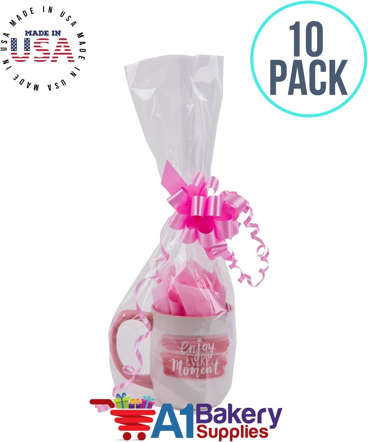 Cellophane Bags For Baskets Cellophane Gift Bags For Wine Bottles, Small Baskets, Mugs And Gifts BOPP Clear