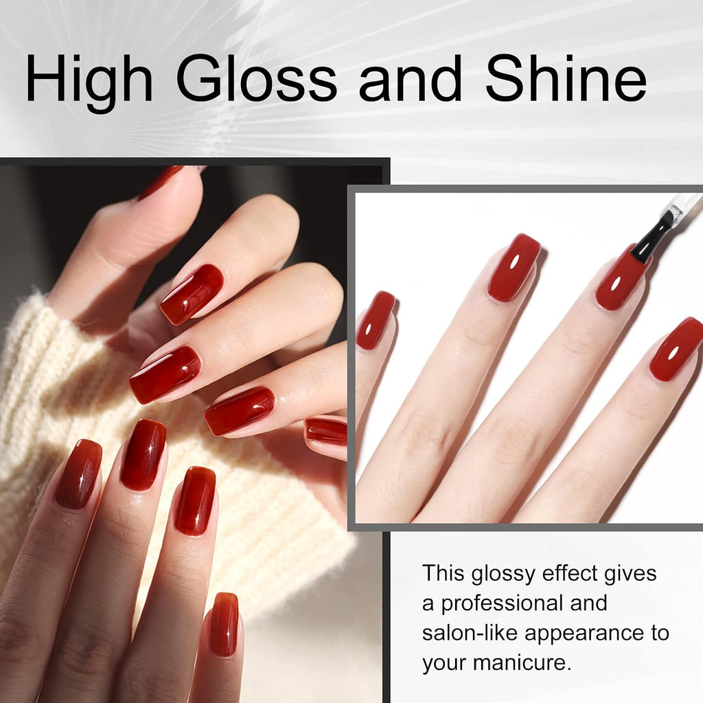 VENALISA 2 Pcs No Wipe Tempered Gel Top Coat and Base Coat Set Gel Nail Polish, Nail Gel Polish Nail Art Starter