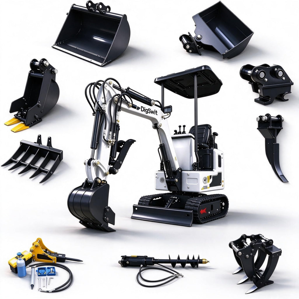 DS-15WPRO, 1.2 Ton New Mini Excavator Pilot Control B&S Gasoline