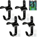 4 Pack Horse Bridle Rack Hooks, Metal Bridle Holder Bracket Heavy Duty, Wall Mount Horse Tack Storage Harness Halter