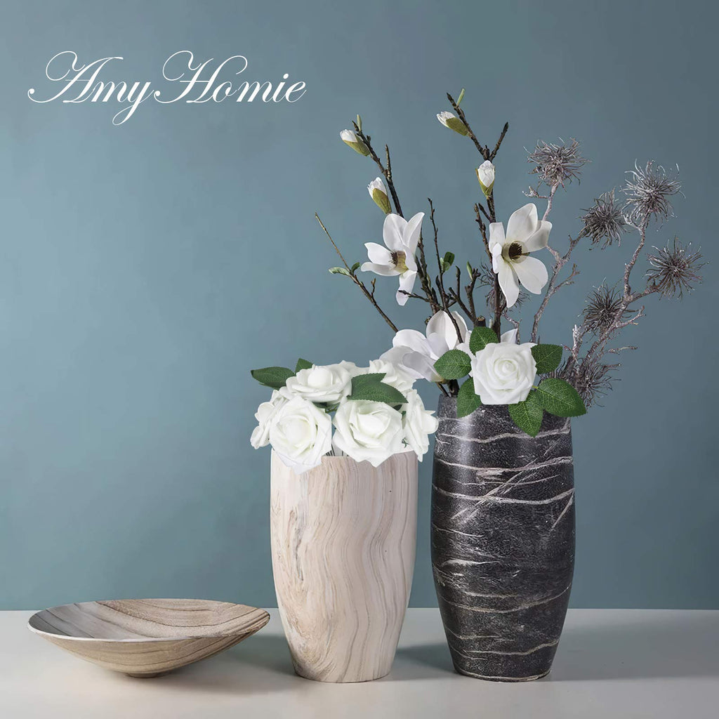 White Rose 50pcs Real Looking Artificial Flowers w/Stem