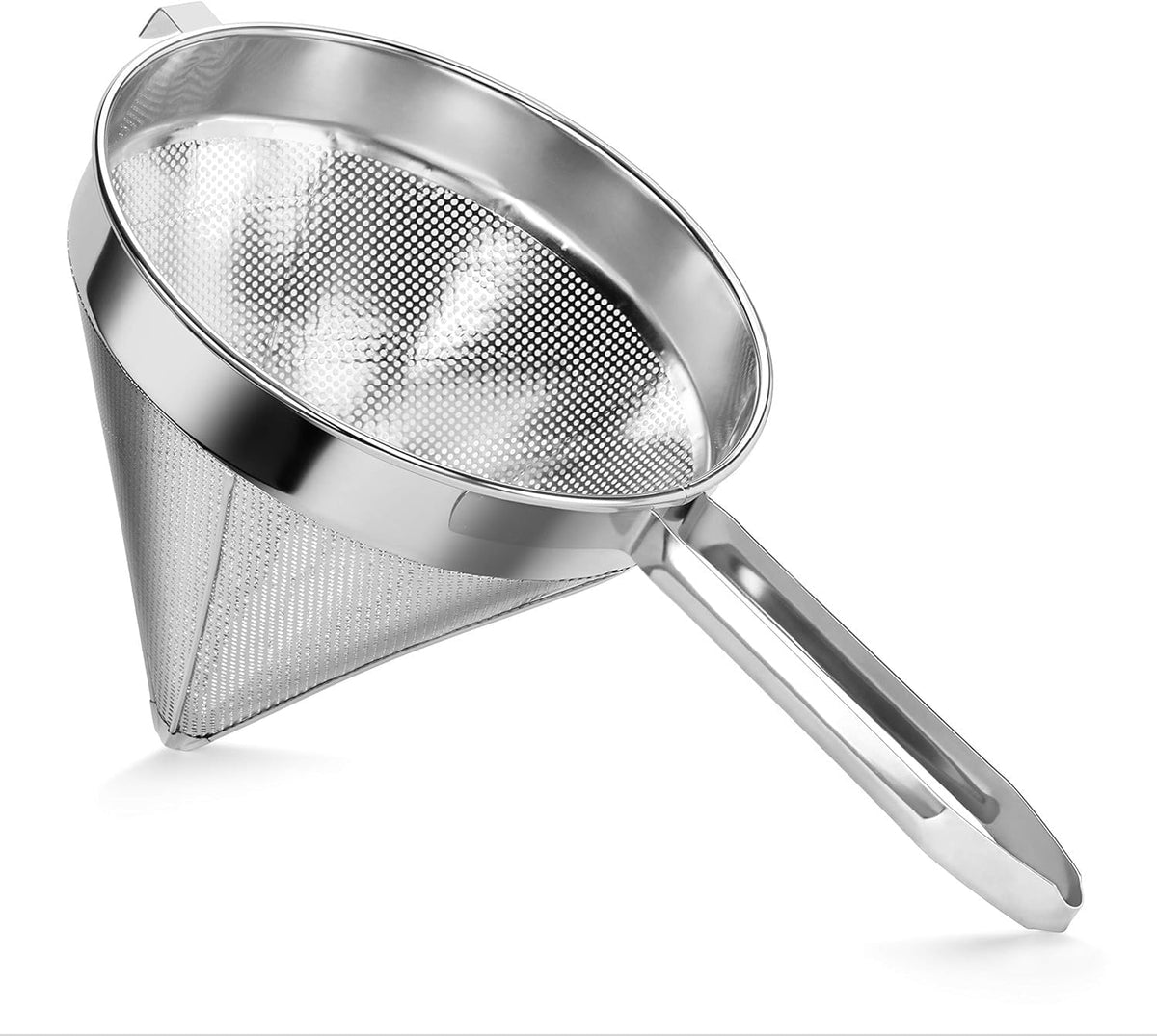 12" Stainless Steel China Cap Strainer Coarse Mesh- Cone Shaped Strainer Food Strainers Juice Strainers Kitchen Tools