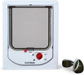Electromagnetic 4-Way-Locking Cat Flap with 2 Collar Keys - White