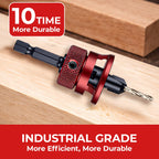Keewaki 10PCS Countersink Drill Bit Set for Wood with Depth Stop & Case