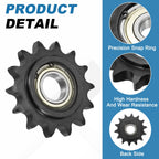 uxcell 2Pcs #60 Roller Chain Idler Sprocket, 25mm Bore 3/4" Pitch 14 Tooth