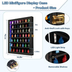 LED Minifigure Display Case - Building Block Toy Large Black