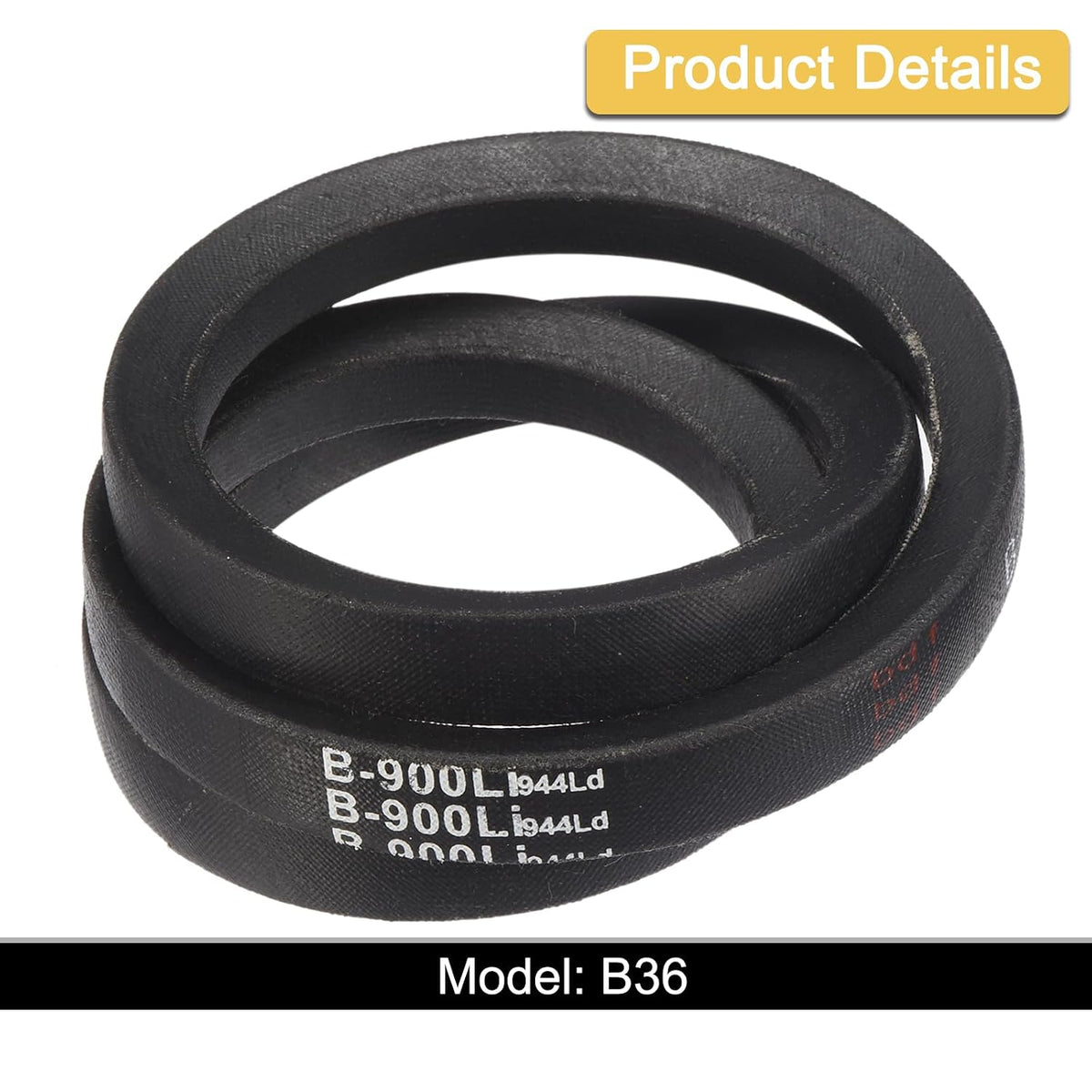 uxcell 3pcs B36 Classic Wrapped V-Belt, 38" Outer Circ B Profile V-Belt