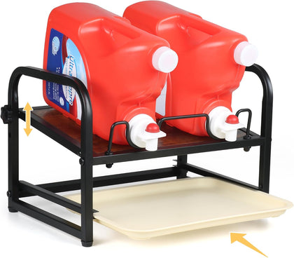 Laundry Detergent Holder & Laundry Detergent Soap Dispenser - Liquid Laundry Detergent Organizer with Drip Tray &