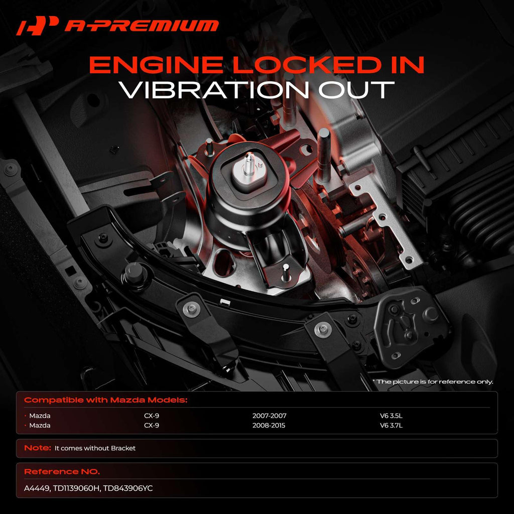 A-Premium Front Right Engine Motor Mount Compatible with Mazda