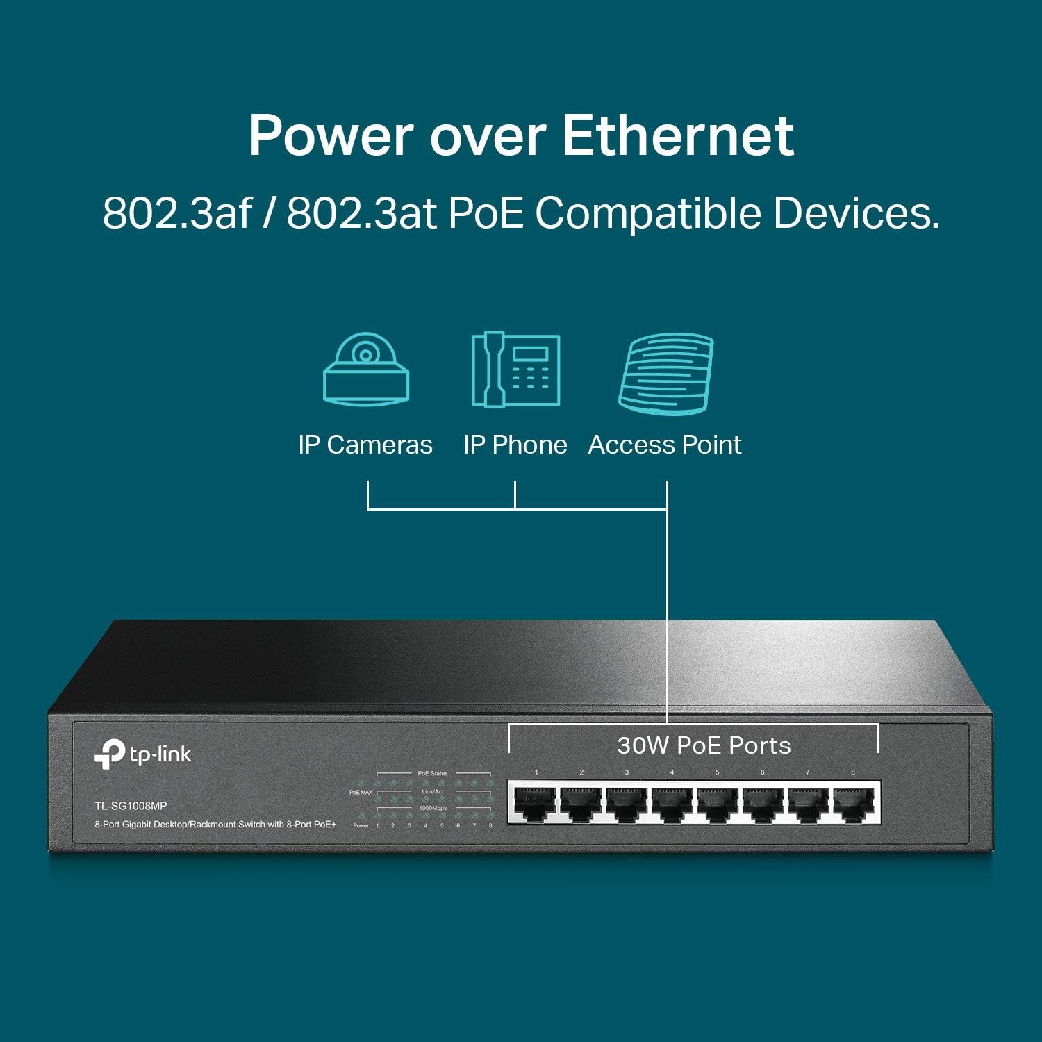 8 Port Gigabit PoE Switch | 8 PoE+ Ports @126W | Plug & Play | Limited Lifetime Protection | Desktop/ Rackmount |