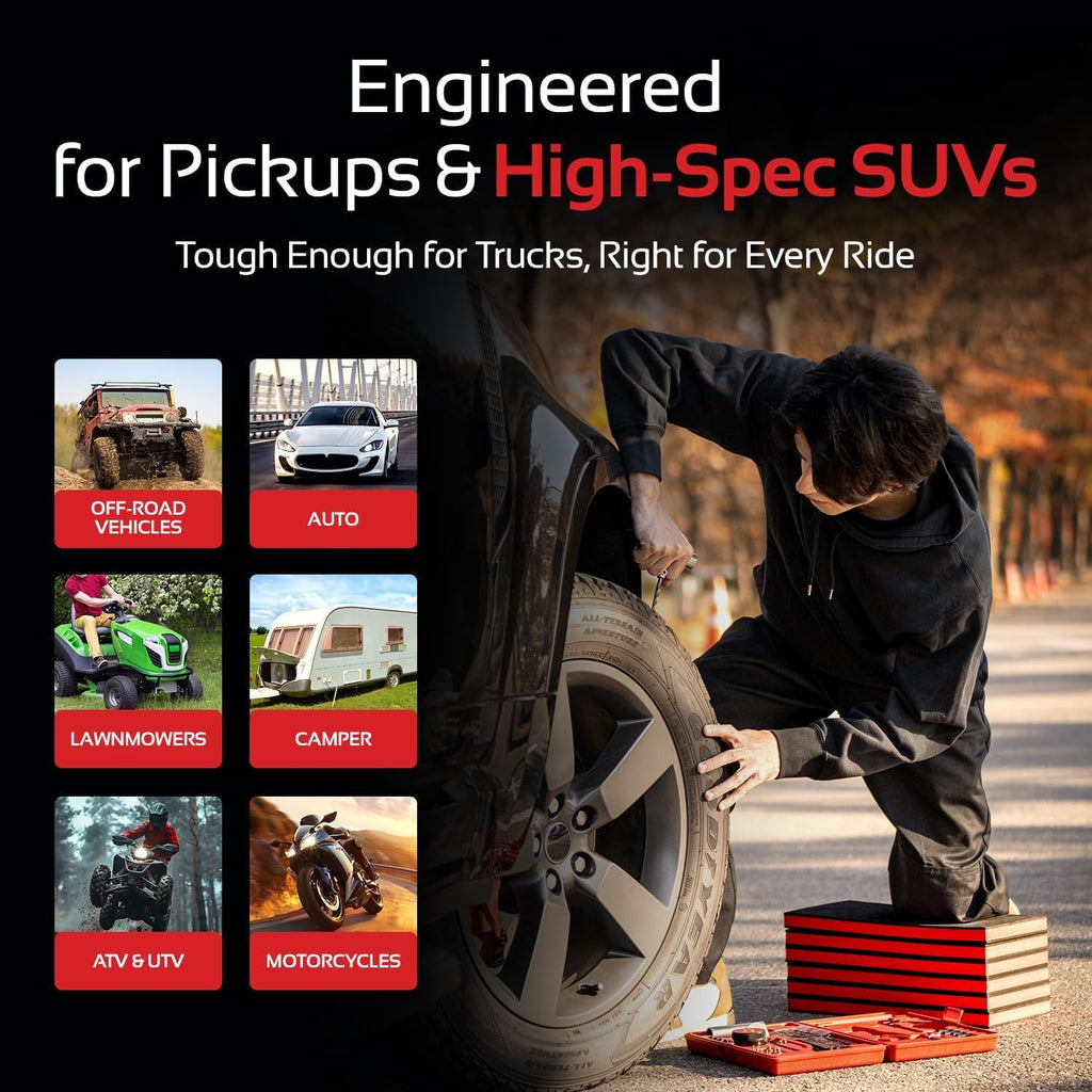 Heavy Duty Tire Plug Kit - 68pc Premium Flat Tire Repair Kit